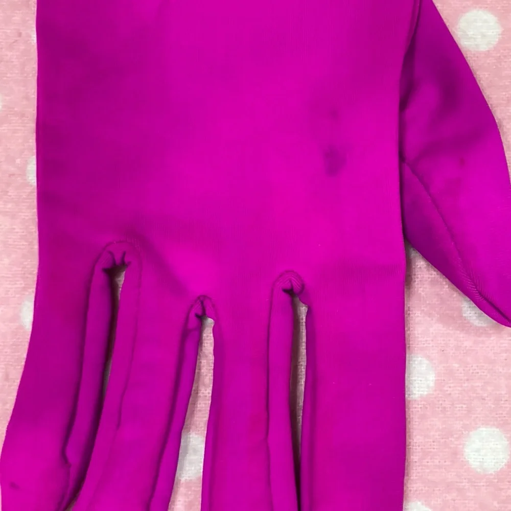 Vintage 80’s Bright pink gloves